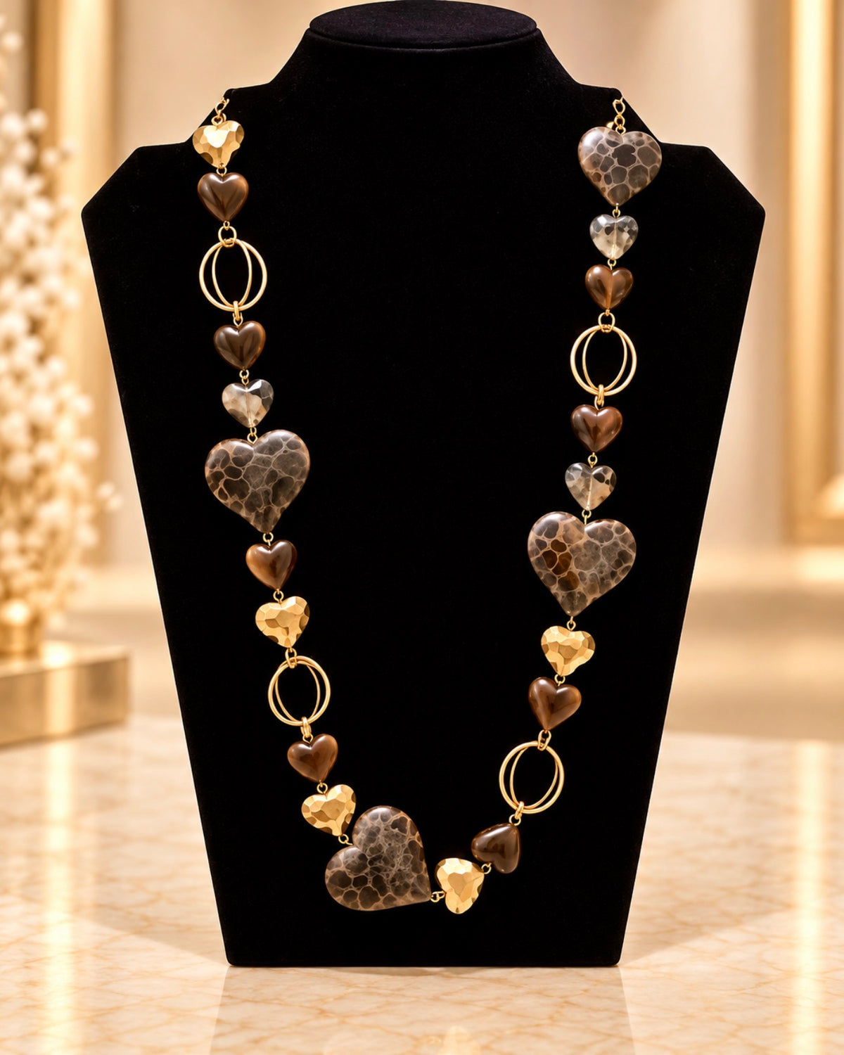 Collier Patrizia – Cœur d’Ambre