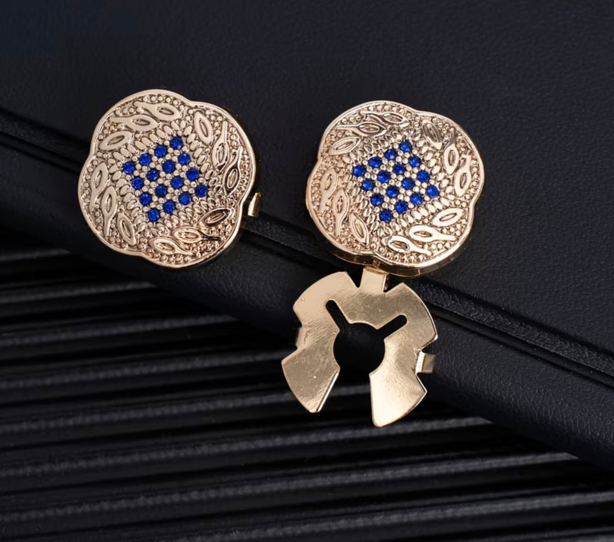 Cache-boutons Homme Patrizia – Mosaïque Saphir